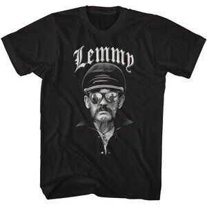 Motorhead T-Shirt Lemmy Glasses And Cap Rock Band Fan Graphic Retro 92